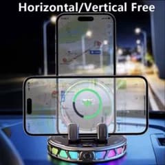 車載スマホホルダー ワイヤレス充電 RGBライト付きのサムネイル
