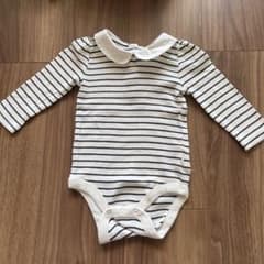GAP Baby 長袖ロンパース リブ ボーダーのサムネイル