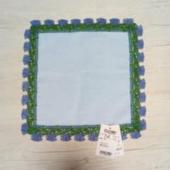 近沢レース　アガパンサス　花柄刺繍 ハンカチ 25×25 cmのサムネイル