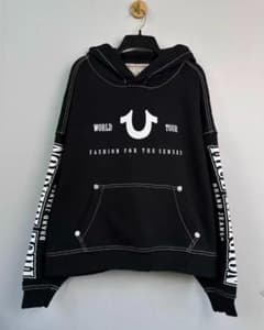TRUE RELIGION BIG T ロゴ ジップパーカー Mサイズのサムネイル