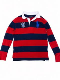 POLO RALPH LAUREN ラガーシャツ レッド ネイビーのサムネイル