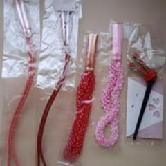 かんざし・髪飾り☆帯紐いろいろセット☆子供和小物セット女児のサムネイル