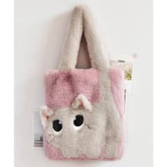 トートバッグ　ふわふわニャン　スモークピンクのサムネイル