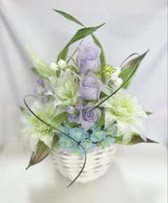 アメリカンフラワー　ディップフラワー　NO.231（八重百合・蕾薔薇） アメリカンフラワー ディップフラワー NO.231（八重百合・蕾薔薇