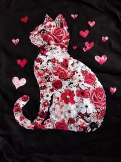 【萩様専用】猫とバラ Tシャツのサムネイル