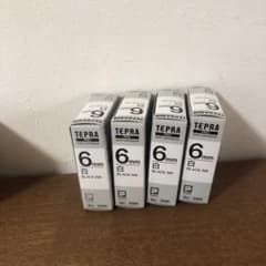 純正新品　テプラテープ6㍉巾　 白4個のサムネイル