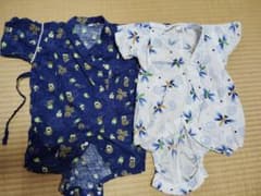 【値下げ】　ベビー甚平 ロンパース 2枚セットのサムネイル