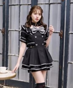 LIZLISA 리즈리사 초커 트렌치 라이크 셋업 블랙