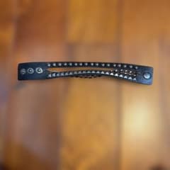 スタッズ チェーン レザーバングル ブラックのサムネイル