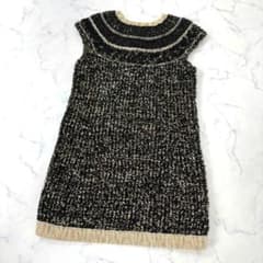 美品☆正規品 CHANEL ニット ツイード ワンピース ストレッチ 38