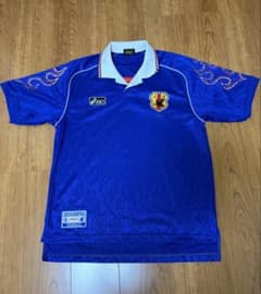 asics サッカー日本代表 ユニフォーム 炎柄 98年 常田大希 古着