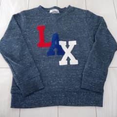 中古・MPS キッズ トレーナー ネイビー LAXロゴ130cmのサムネイル