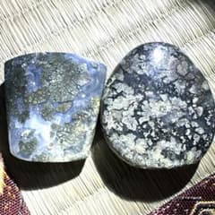☆一個に欠け有 硫化瑪瑙 銀化石 金華石 銀花石 国産鉱物 鉱物標本 銀