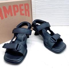 ✨美品✨CAMPER Dina サンダル 黒 36 厚底 ベルクロ