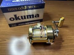 値下げしました!　okuma TITUS TG15 ゴールドリール 価格アウトドア・釣り・旅行用品 - 値下げしました! okuma TITUS TG15
