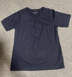Cinema Club ネイビードットTシャツ Lサイズのサムネイル