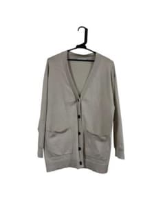 ベージュ Vネック ニットカーディガン