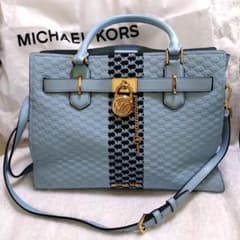 MICHAEL KORS ライトブルー ショルダーバッグ 保存袋付きのサムネイル