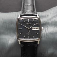 【OH済/美品/1969年】SEIKOセイコー ロードマチック LM ブラック JA-0729| セイコー LM ロードマチック 9面カットガラス ダークブルー
