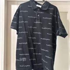 Mark Gonzales ポロシャツ 総柄 ブラックのサムネイル