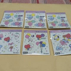 BT21 レインボーコットンキャンディのオマケ ボディシール6枚のサムネイル