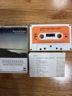 [希少] [美品]浜田省吾 カセットテープ WASTED TEARS 歌詞カードのサムネイル