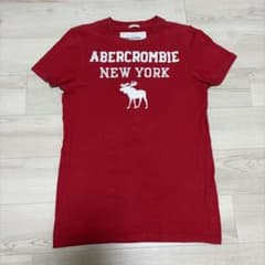 Abercrombie & Fitch Tシャツ レッド S 赤 古着 海外のサムネイル