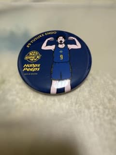 宇都宮ブレックス Hoops Peeps 缶バッチ #9遠藤祐亮 選手のサムネイル