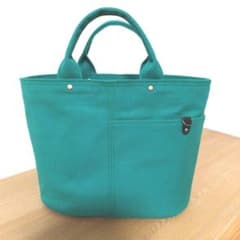 ハンドメイド、トートバック、倉敷帆布、ダブルポケット、楕円底