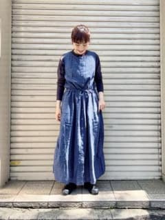 orSlow / チェック スナップボタン ワンピース