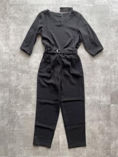 a.v.v 春夏キーネックブラウス パンツセット セットアップ 黒のサムネイル