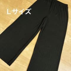 プリーツパンツ＊Ｌ　黒のサムネイル