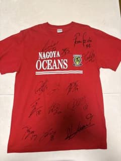 希少】 名古屋オーシャンズ 黄金期選手複数名直筆サイン入りTシャツ