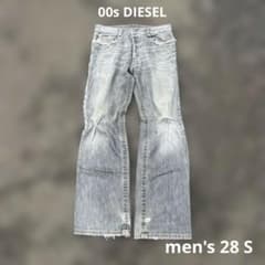00s DIESEL Black flare denim damage y2k - メルカリ
