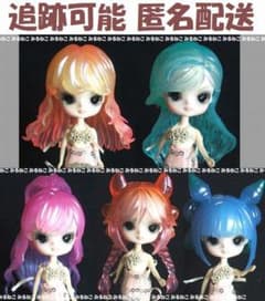 【まるみ】リトルダル  ウィッグヘアの子♬*°  リトルダルカスタム リトルダル ゼリーみたいな ヘアパーツ ウィッグ 5個セット 新品