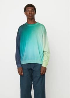 YOKE(ヨーク) グラデーションプリントニット　一度のみ着用　下げ札有り 新品・下げ札付き YOKE(ヨーク) グラデーションプリントニット - メルカリ