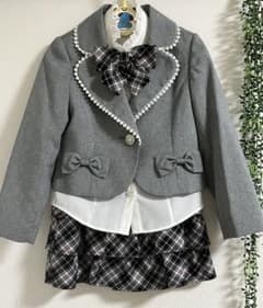 入学式 女の子用 フォーマル 120cm シューズ(19cm)シュシュ付き♡のサムネイル