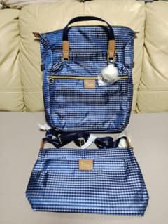 新品】カナナ kanana ギンガムチェック柄 リュックとポシェットの 