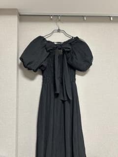 NICE CLAUP 黒 ロングワンピースのサムネイル