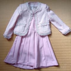 ピンク ジャケットとドレス セット　女の子　100cmのサムネイル