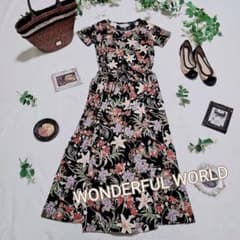 極美品✨WONDERFUL WORLD　カネコイサオ　セットアップワンピース花柄 極美品✨WONDERFUL WORLD カネコイサオ セットアップワンピース花柄