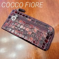 COCCO FIORE コッコフィオーレ L字ファスナー 長財布 レッド美品