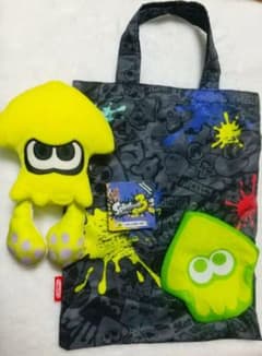 Authentic Limited Edition Splatoon 3 Squid Plush Toy and Eco Bag Set