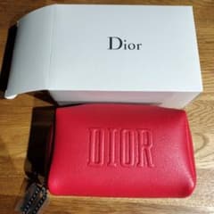 ち*み様 Dior レザー ポーチ レッド ディオールのサムネイル