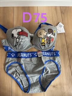 PEANUTS スヌーピー ブラジャーショーツセット D75のサムネイル