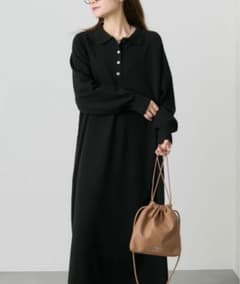新品 PUAL CE CIN(ピュアルセシン) ニットポロワンピースのサムネイル