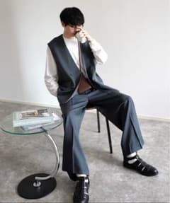 ストレート 1タック センタープレス ワイドパンツ EMMA CLOTHESのサムネイル