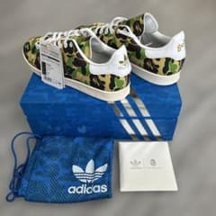 【新品】アディダス スタンスミス BAPE コラボ 28.5cm IG8949のサムネイル