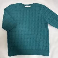 AMERICAN HOLIC ケーブルニット 半袖 グリーン Mのサムネイル