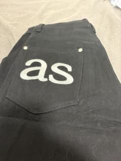 as''on ブラックデニムパンツ Sサイズのサムネイル